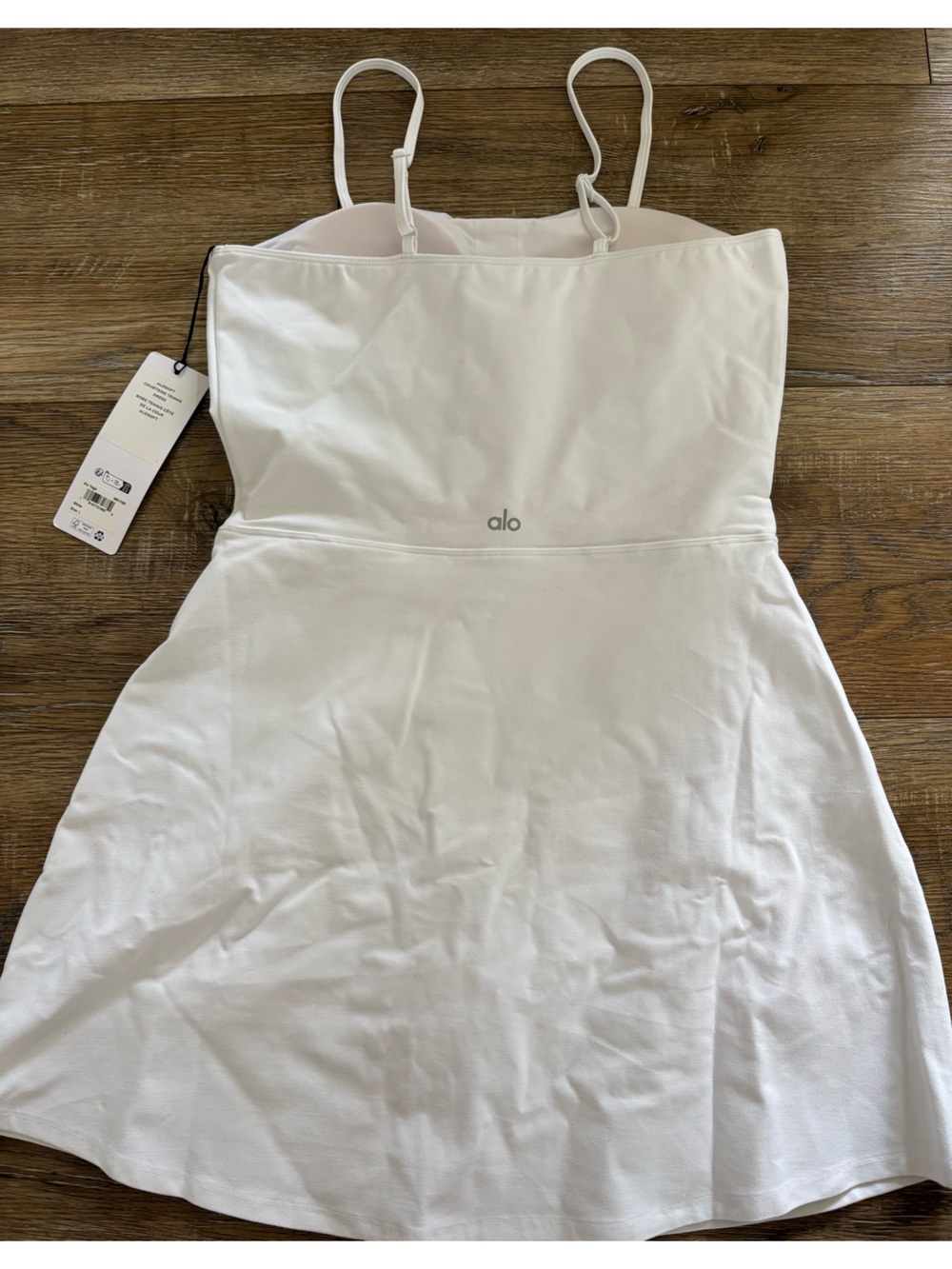 NWT ALO Alosoft Courtside Tennis Dress - White size large - Picture 6 of 7
